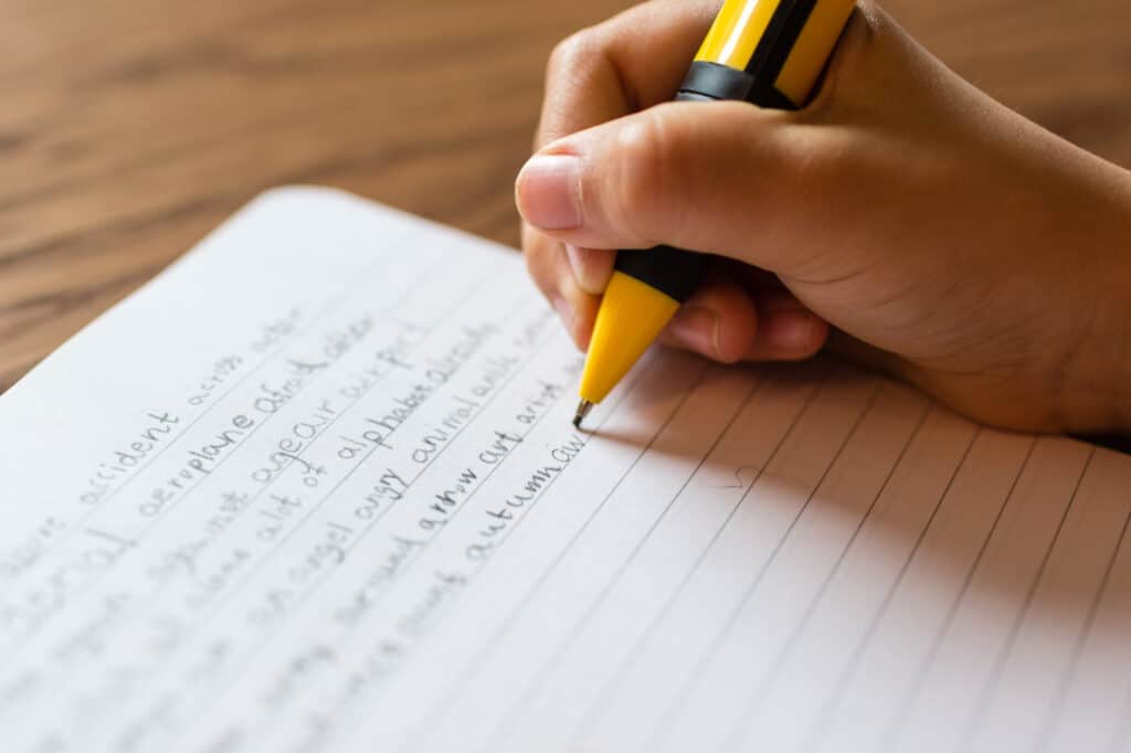 AVFC child handwriting