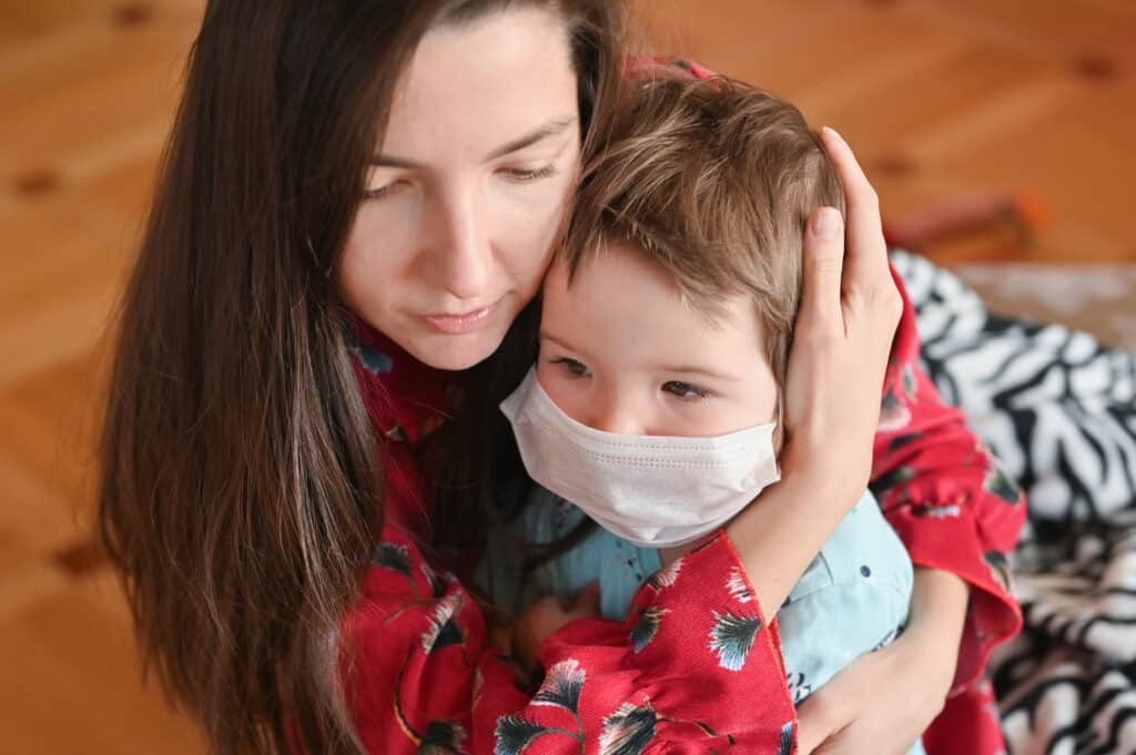 AVFCA Masked Child with Mom